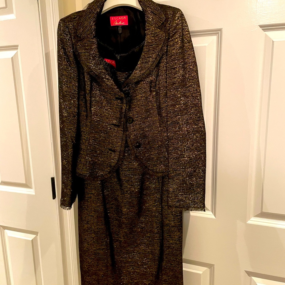 Escada Couture sheath cocktail dress with jacket